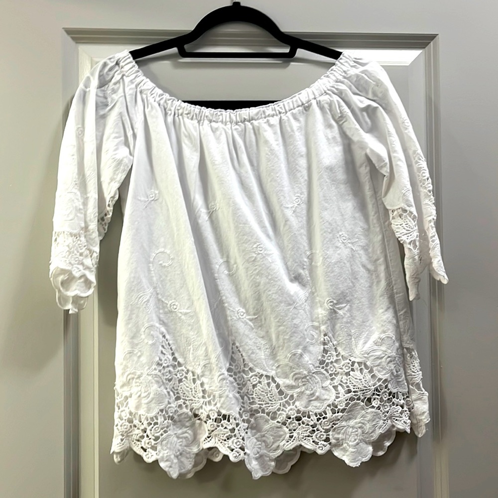 Off the Shoulder Lace Top
